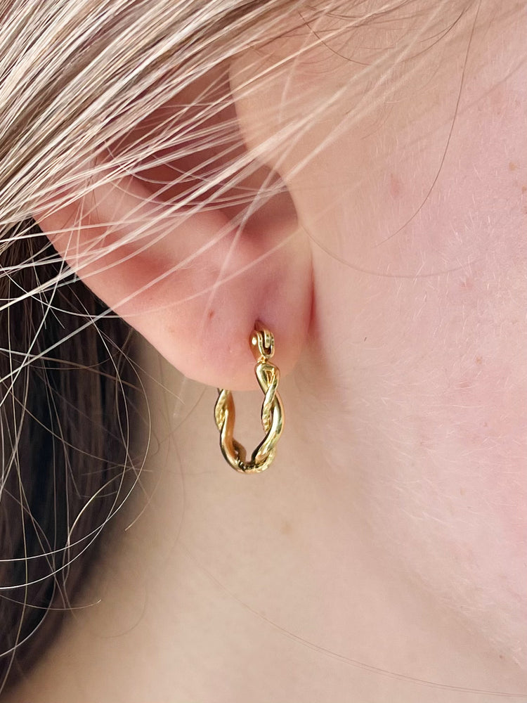 Twisted Mini Hoop Earrings
