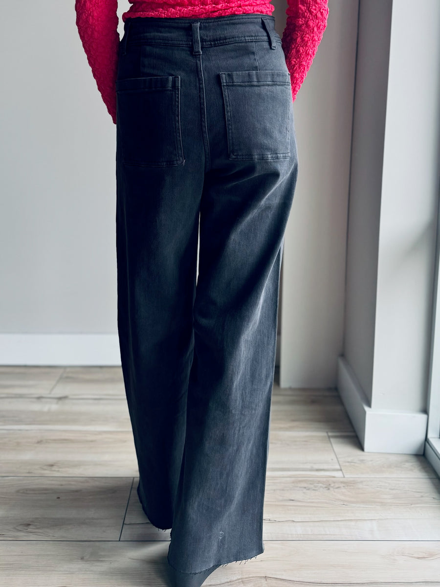 【KOOLOSET】Real Linen Wide Denim The Wide-Leg Denim for Kids - Kudro Brooklyn, NY