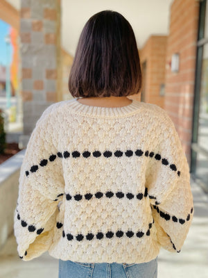 Ivy Knit Balloon Sleeve Sweater