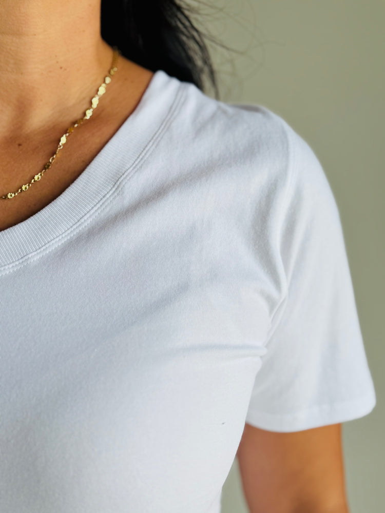 Silas Basic V-Neck Shirt - White