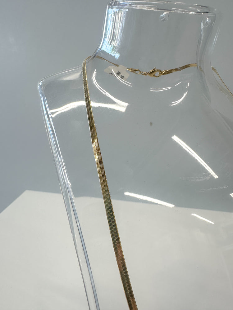 Herringbone Chain Necklace - Gold