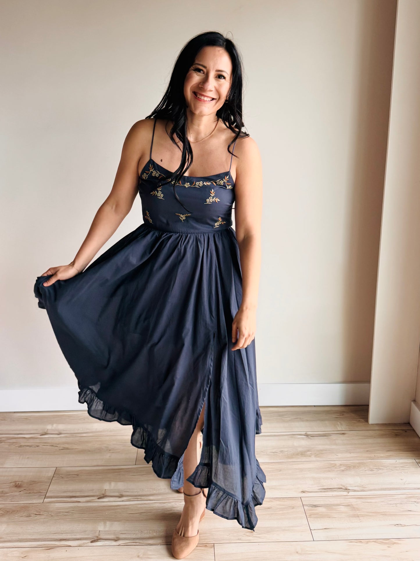 Tiana Embroidered Midi Dress - 27 West