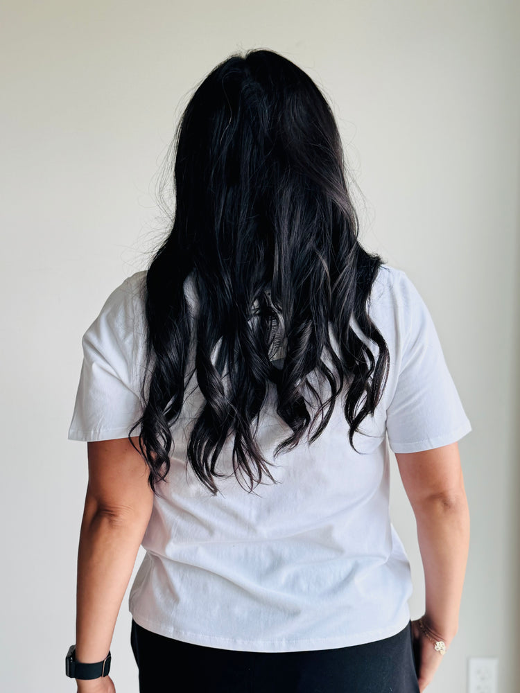 Silas Basic V-Neck Shirt - White