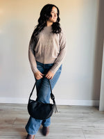Angela Knit Dolman Sleeve Top - Taupe