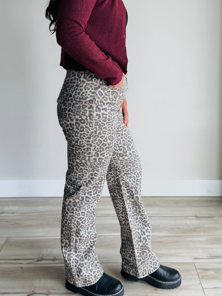 Rosie Leopard High Rise Denim