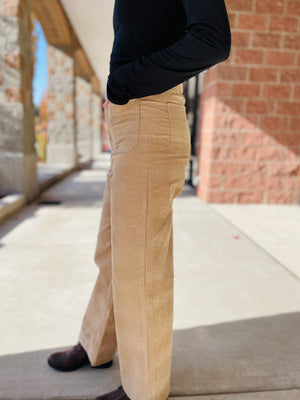 Elise Wide Leg Suede Pants