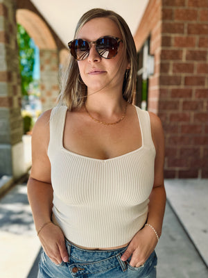 Jemma Square V-Neck Tank Top