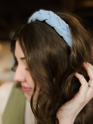 Chunky Braided Headband - Periwinkle