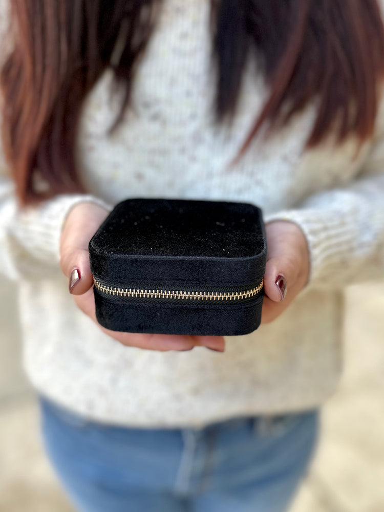 Velvet Jewelry Box - Black