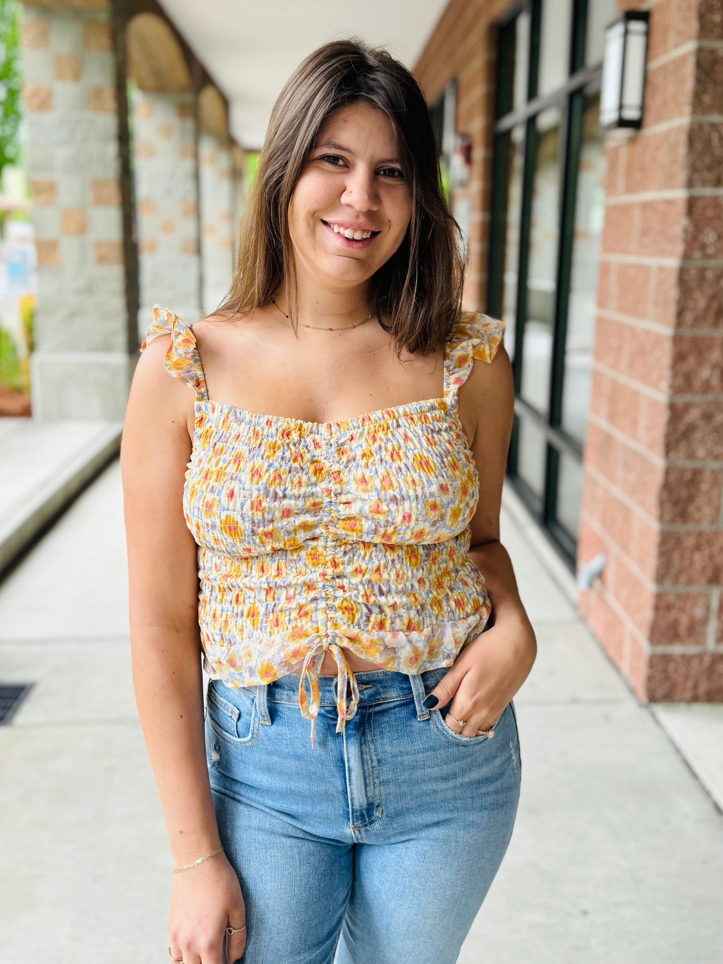 Adalyn Ruched Sweetheart Top - 27 West