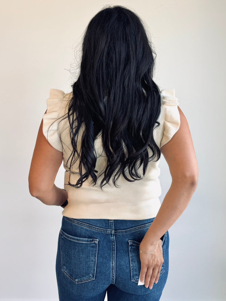 Ella Ruffle Sleeve Knit Top