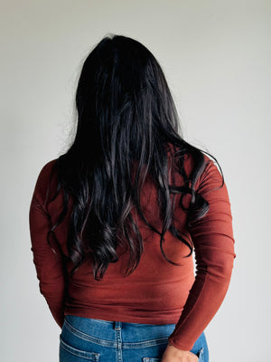 Caroline Ribbed Long Sleeve Top