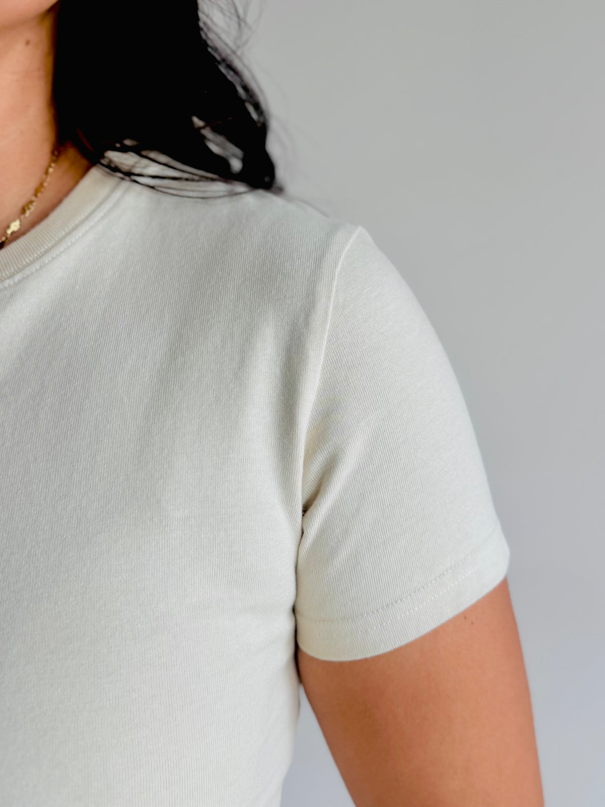 Mineral Washed Standard Fit T-Shirt - Bone - 27 West