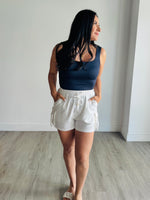 Ayla Tank Top Bodysuit - Navy