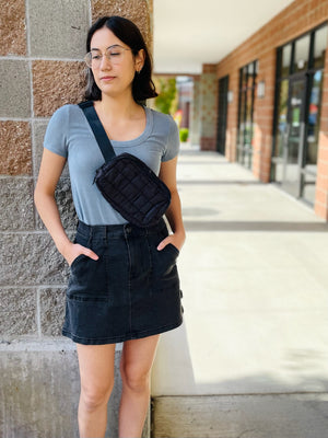 Gabby Scoop Neck Top - Dusty Blue