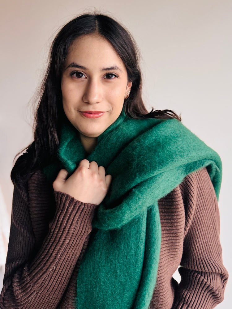 Cozy Knit Solid Scarf with Tassels