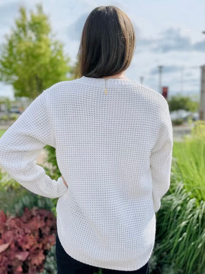 Jaycie Waffle Knit Sweater