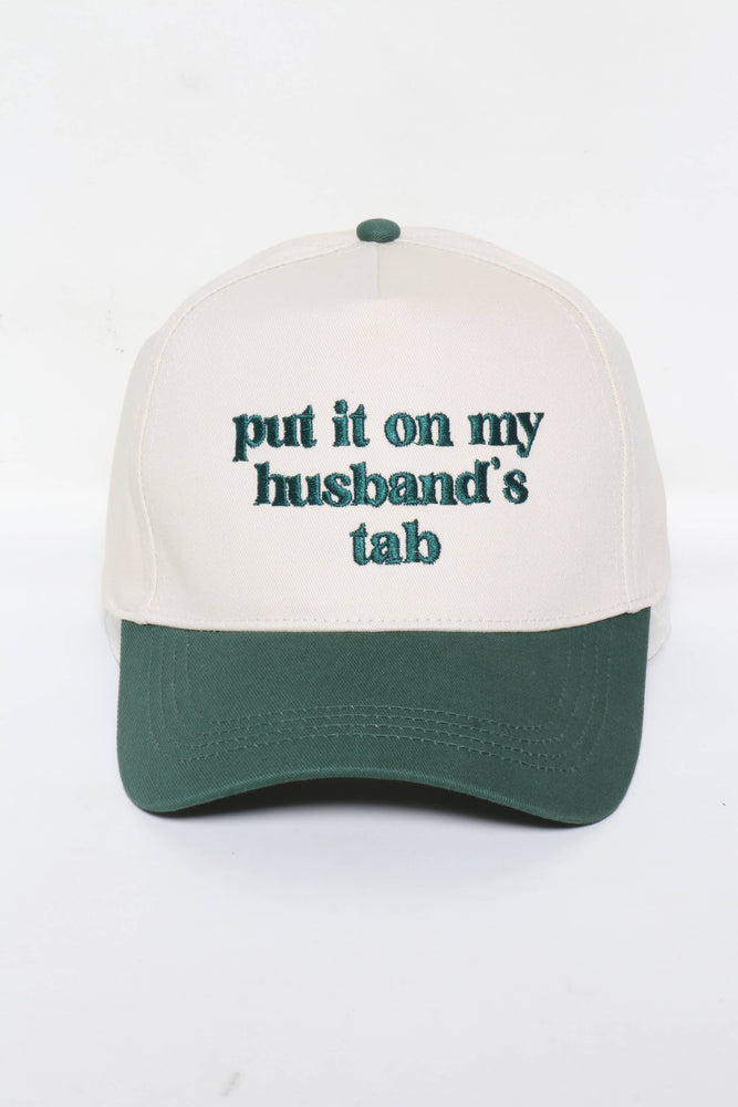 Husbands Tab Embroidered Hat - Green