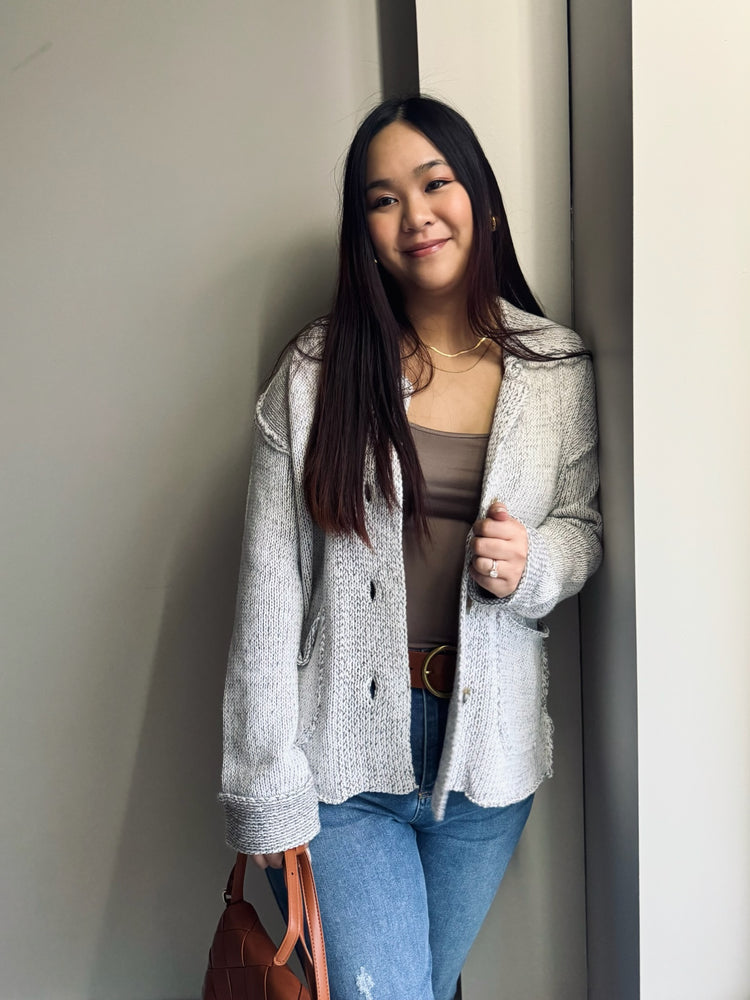 Jordyn Reverse Seam Collared Cardigan