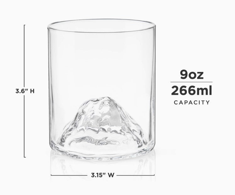 Mountain Themed Crystal Tumbler