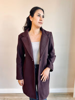 Bailey Long Peacoat - Wine