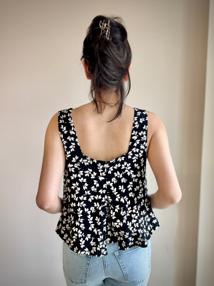 Stella Floral Square Neck Tank Top
