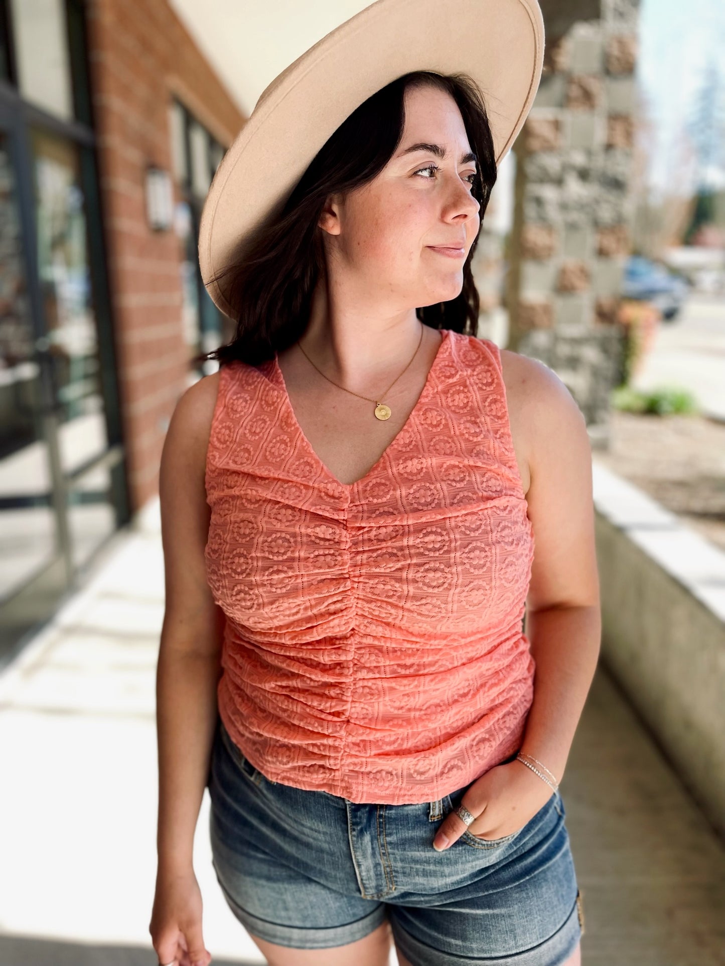 Shawna Floral Texture Tank Top - 27 West