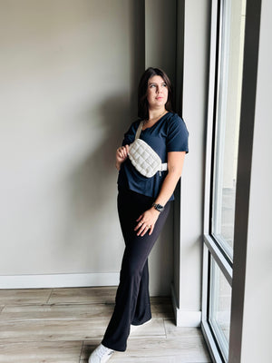 Silas Basic V-Neck Shirt - Navy