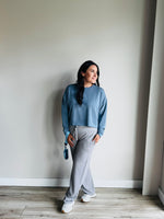 Kylie Tencel Relaxed Pants - Heather Grey