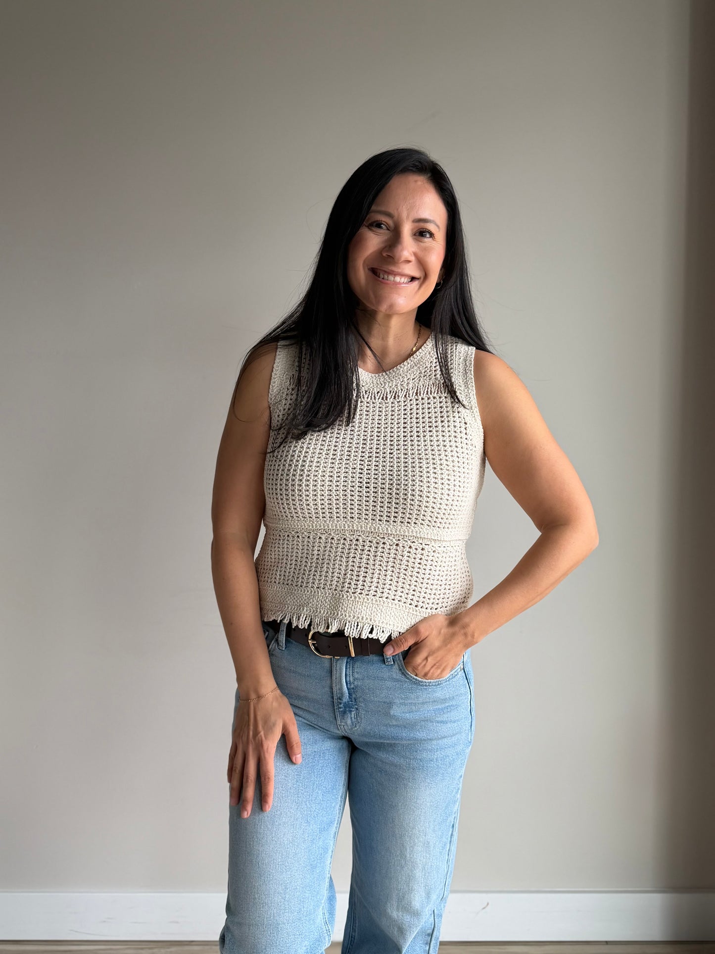 Phoebe Sleeveless Crochet Top - 27 West