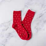 Always Lovely Socks - Red/White Heart