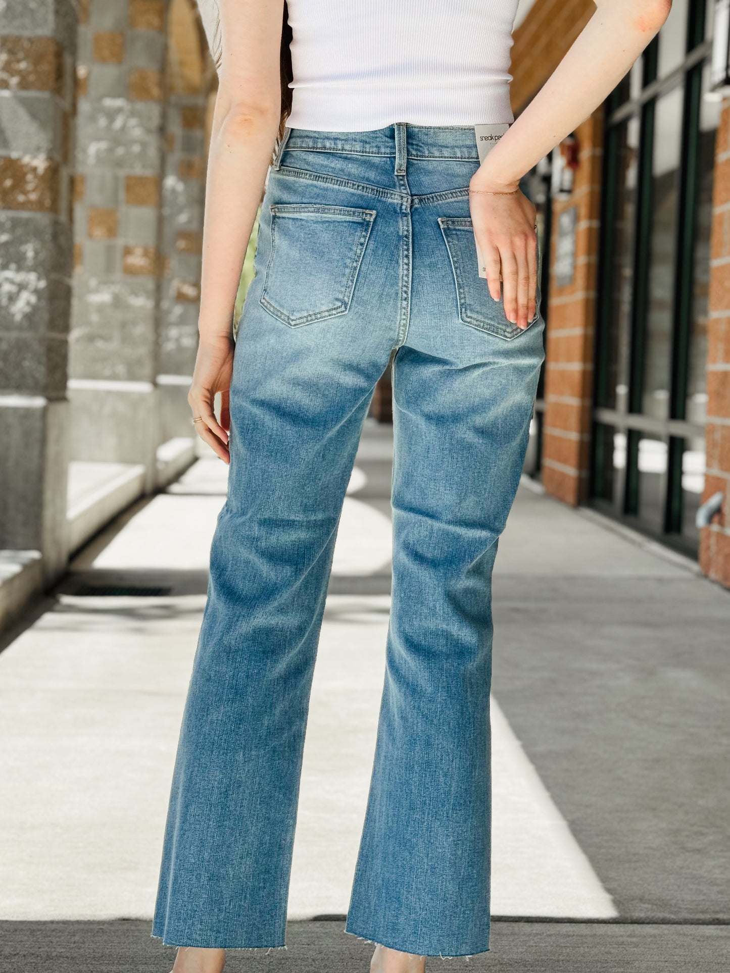 Gia High Rise Straight Leg Denim - 27 West