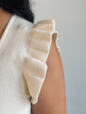 Ella Ruffle Sleeve Knit Top