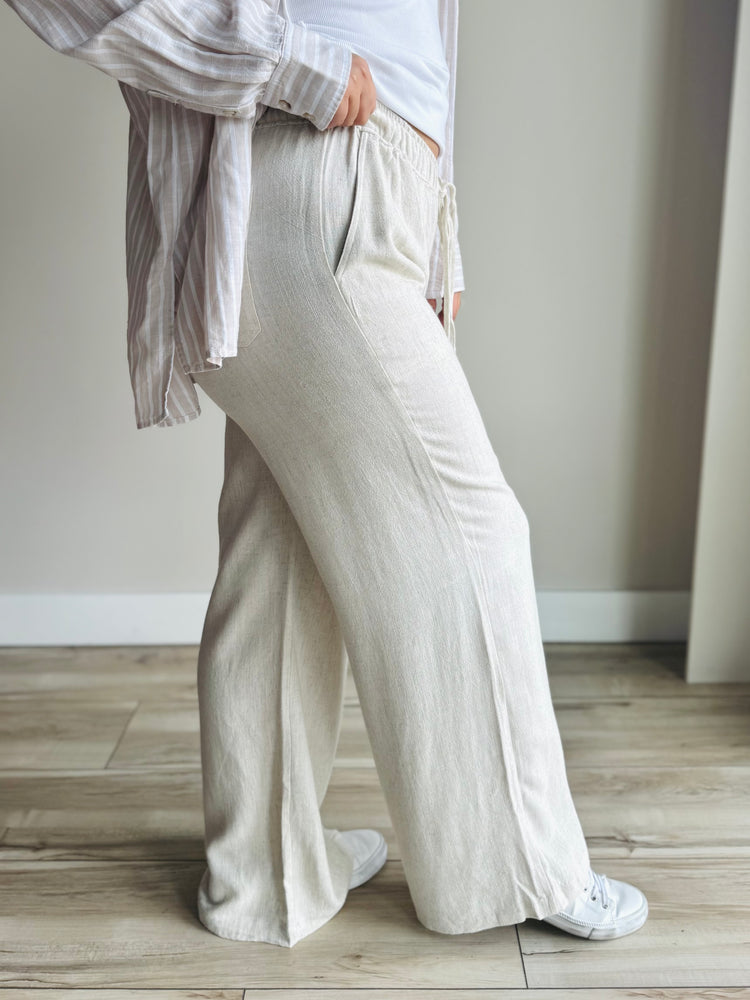 Audrey Wide Leg Linen Pants