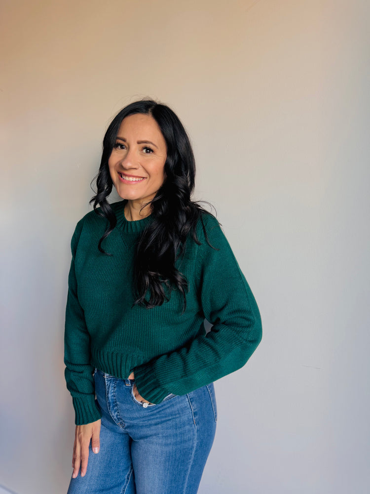 Audrey Cropped Long Sleeve Sweater