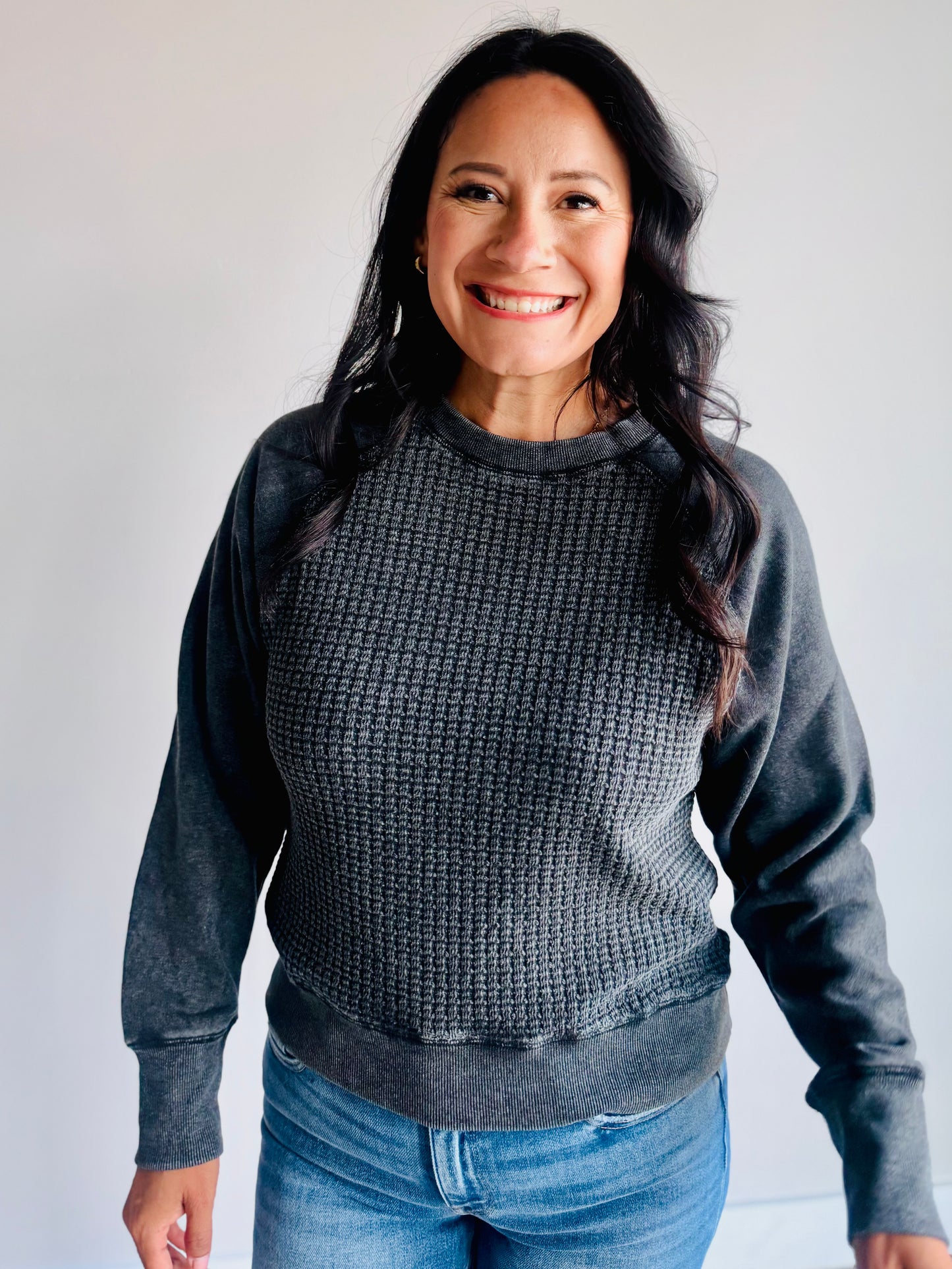 Linnea Waffle Knit Pullover Sweater - 27 West