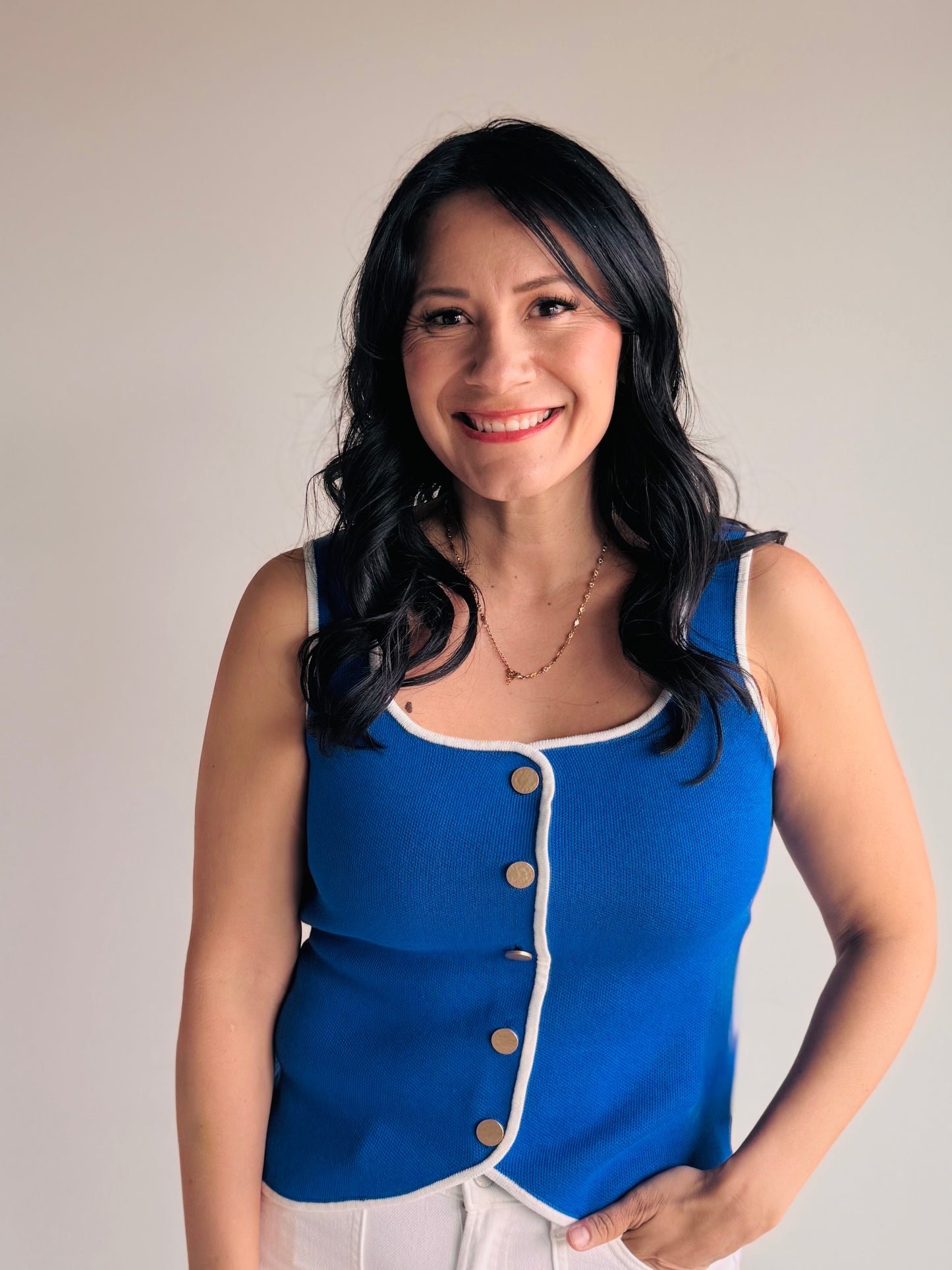 Virginia Button Up Sweater Vest - 27 West