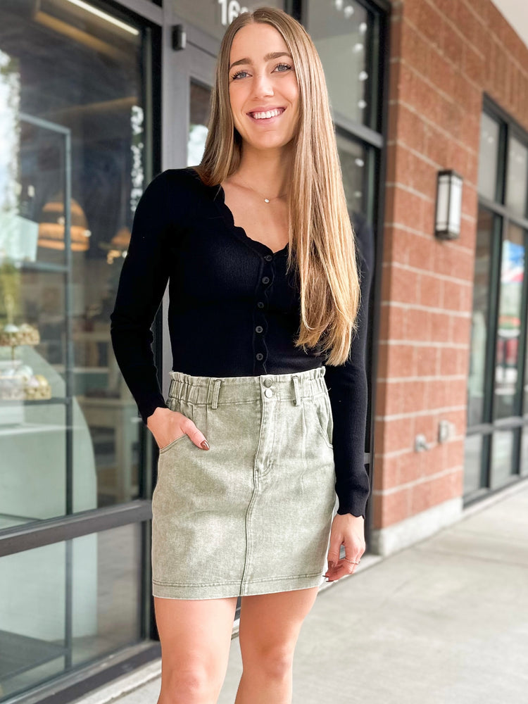 Elise Denim Mini Skirt