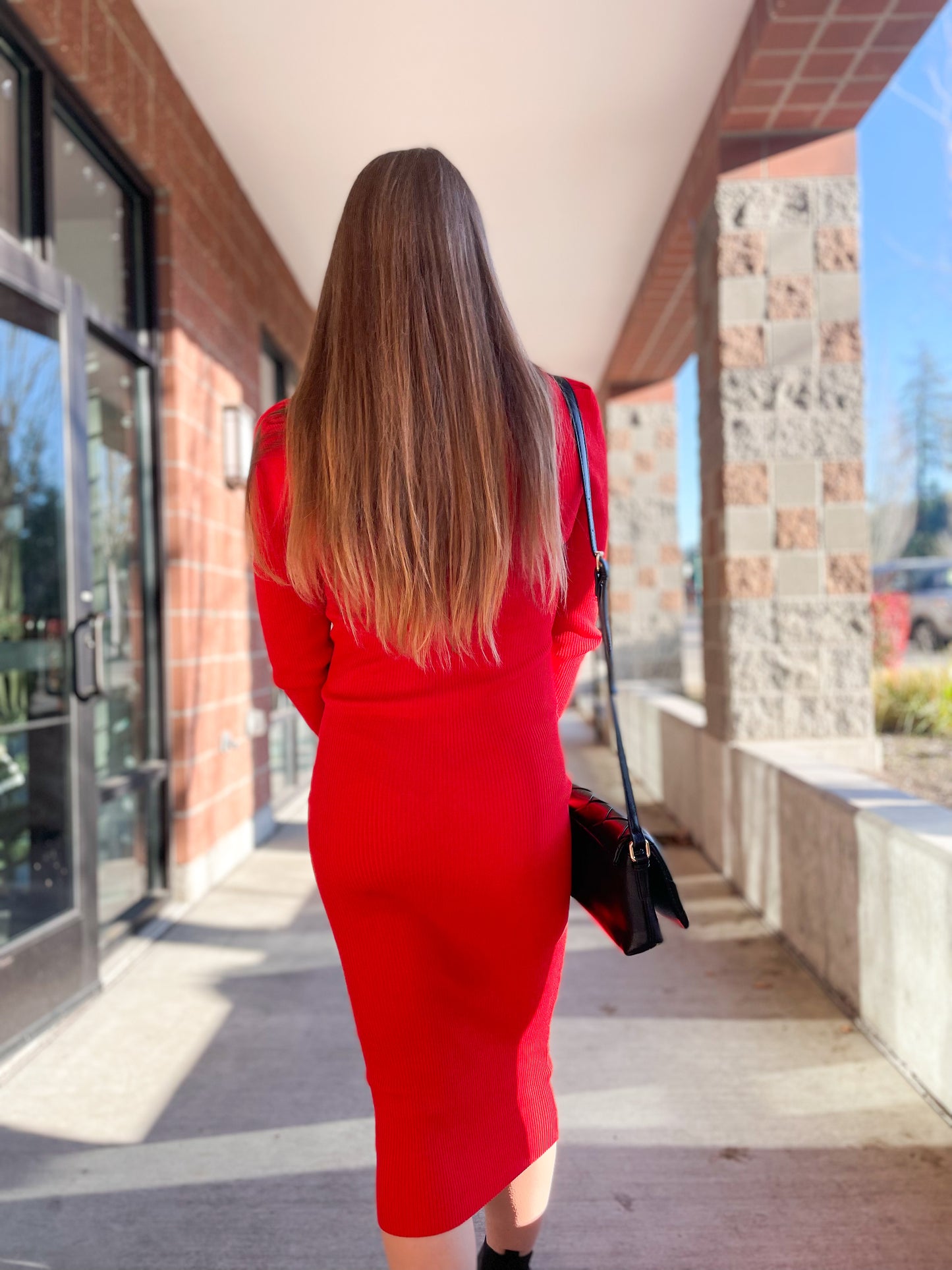 sweetheart midi dress Alice Sweetheart Midi Dress- Red Large
