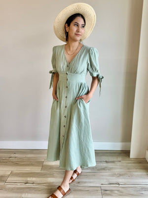 Amanda Button Down Midi Dress