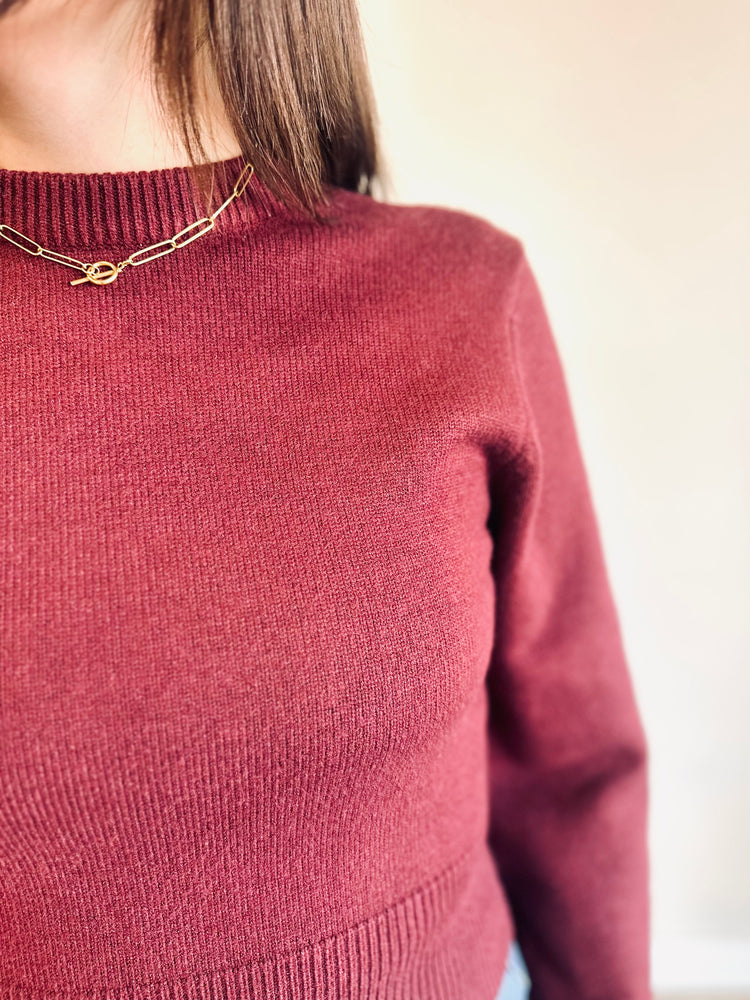 Jackie Cropped Sweater Top