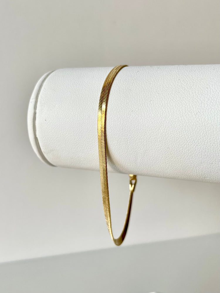 Herringbone Chain Bracelet - Gold