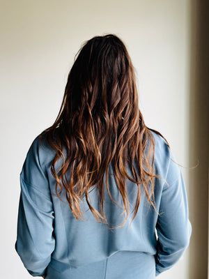 Scarlet Drop Shoulder Crewneck - Blue