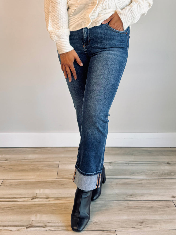Frankie High Rise Cuffed Denim