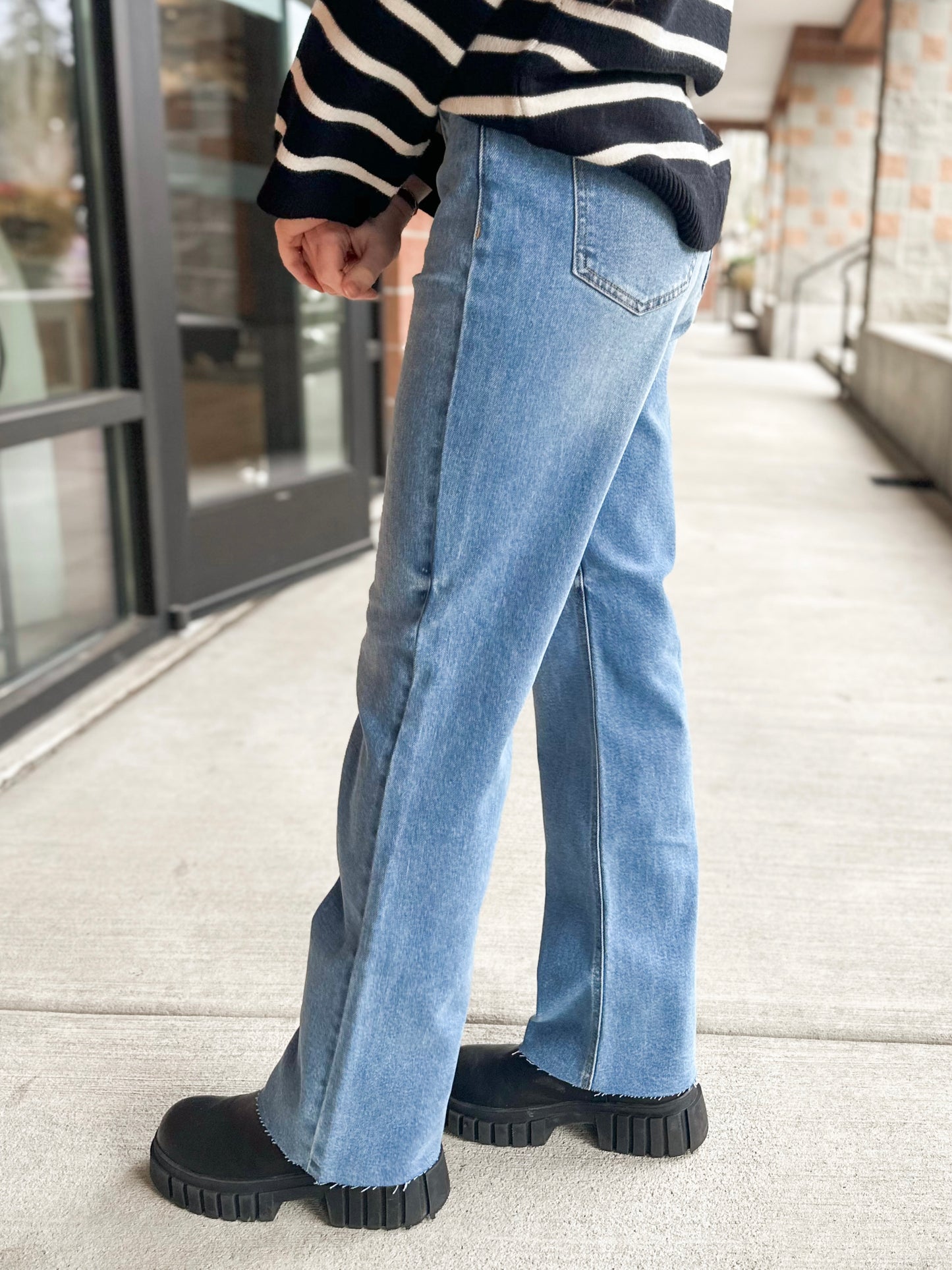 Liberty High Rise Straight Leg Denim - 27 West