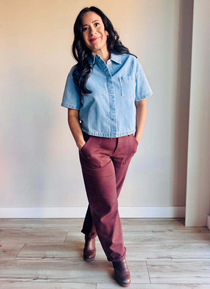 Valerie Oversized Denim Top