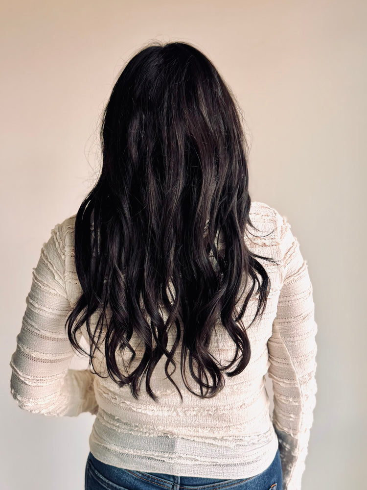 Mia Mock Neck Ruffled Top