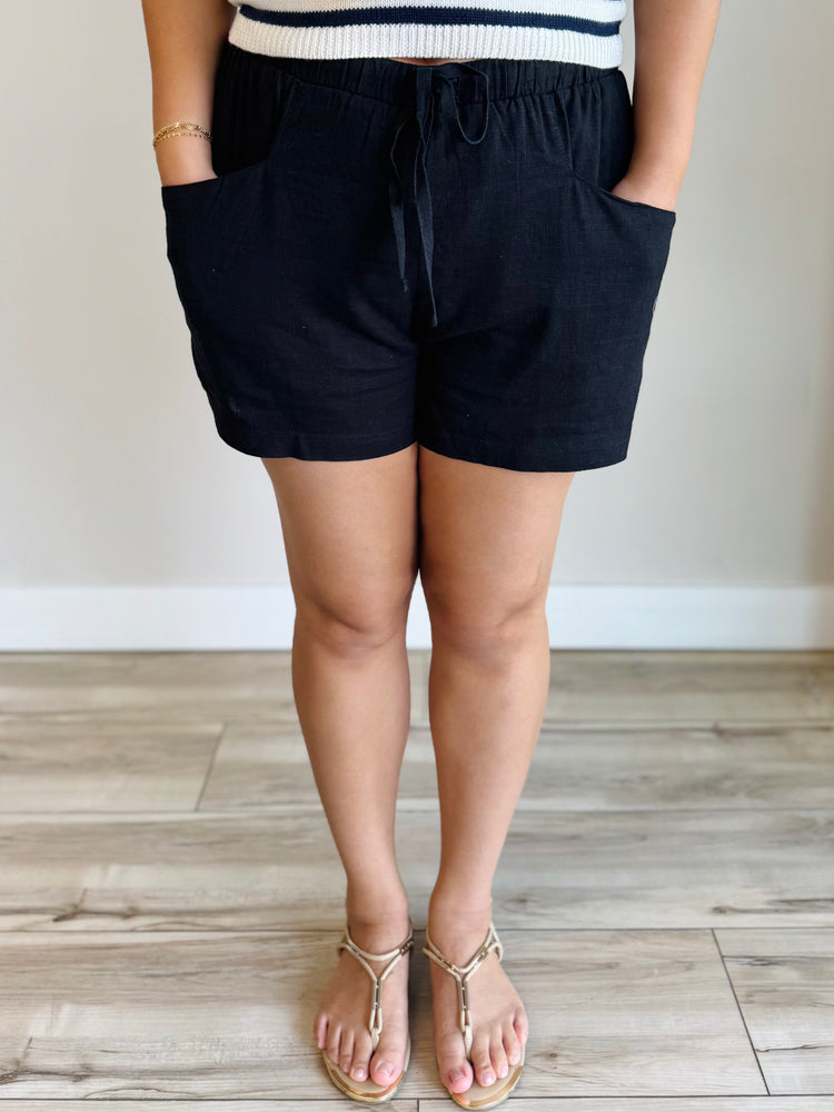 Emory Drawstring Linen Shorts