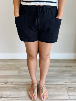 Emory Drawstring Linen Shorts