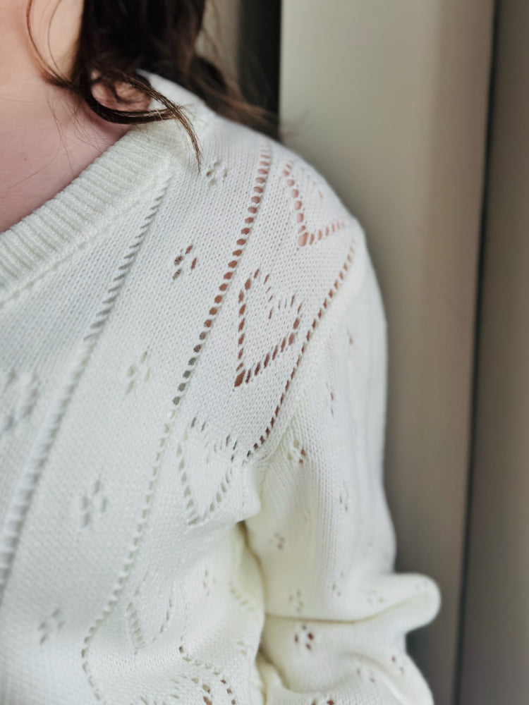 Janna Knit Heart Cardigan